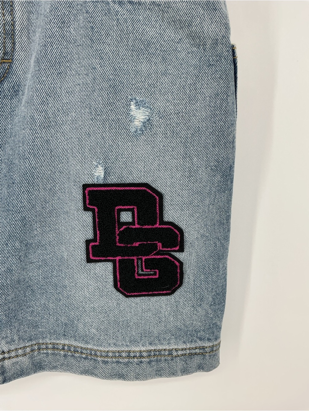 Dolce & Gabbana Distressed Logo Patch Denim Mini Skirt Size 38 - Picture 8 of 8